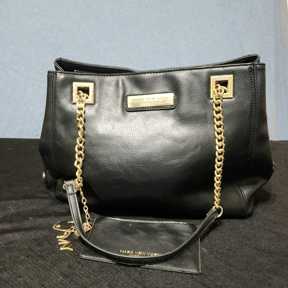 Marc New York Black Leather Shoulder Bag